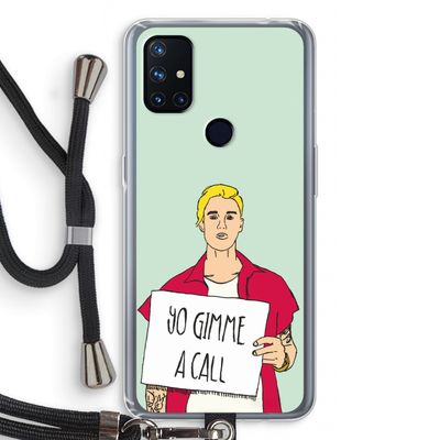 Gimme a call: OnePlus Nord N10 5G Transparant Hoesje met koord
