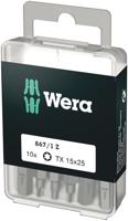 Wera 867/1 z torx® bits, tx 15 x 25 mm (10 bits pro box) - 1 stuk(s) - 05072407001