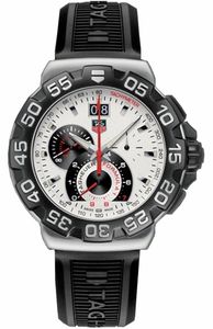 Horlogeband Tag Heuer FT6026 Rubber Zwart 22mm
