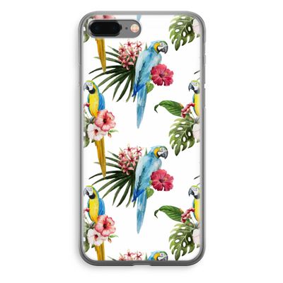 Kleurrijke papegaaien: iPhone 8 Plus Transparant Hoesje