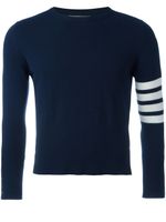 Thom Browne 4-Bar Short Cashmere Pullover - Bleu - thumbnail