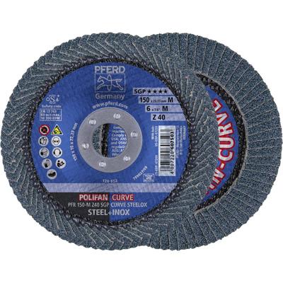 PFERD TOOLS 67689072 Z Sgp Curve Steelox Lamellenschijf Diameter 150 mm Boordiameter 22.23 mm 10 stuk(s)
