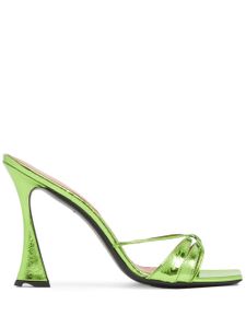 D'ACCORI mules Lust 100 mm en effet métallisé - Vert