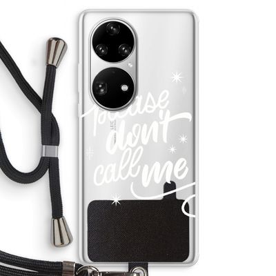 Don't call: Huawei P50 Pro Transparant Hoesje met koord