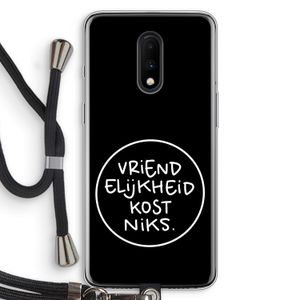 Vriendelijkheid: OnePlus 7 Transparant Hoesje met koord