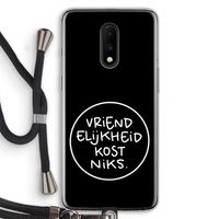 Vriendelijkheid: OnePlus 7 Transparant Hoesje met koord
