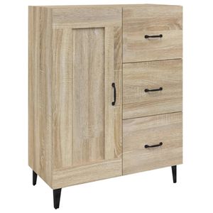 The Living Store Dressoir Classic s - Bijzetkast - 69.5 x 34 x 90 cm - Sonoma eiken