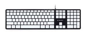 Gembird KB-MCH-02-BKW toetsenbord USB QWERTY Engels Zwart, Wit
