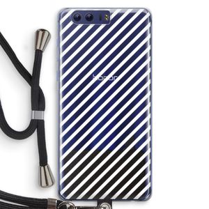 Strepen zwart-wit: Honor 9 Transparant Hoesje met koord