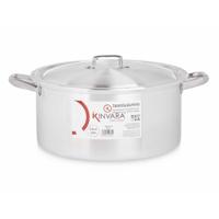 Grote Kookpan/soeppan/sauspan met deksel - Aluminium - 12 liter - D35 x H19 cm