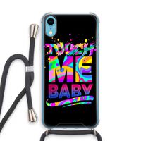 Touch Me: iPhone XR Transparant Hoesje met koord