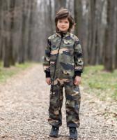 Waterproof Softshell Overall Comfy Green/Orange Military Bodysuit