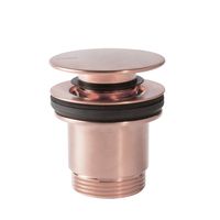 Afvoerplug Tres Valvulva | 5/4" | Click waste | Messing | Rond | 24k rose goud mat