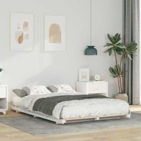 Bedframe Wit 135 x 190 cm Massief grenenhout