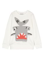 Stella McCartney Kids sweat à imprimé requin - Tons neutres