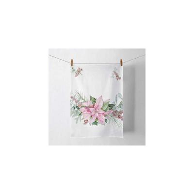 Ambiente Theedoek Pink poinsettia