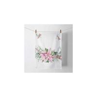 Ambiente Theedoek Pink poinsettia