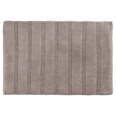 Differnz Stripes badmat 100% katoen - geschikt voor vloerverwarming - 45 x 75 cm - taupe