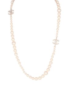 CHANEL Pre-Owned collier en perles artificielles (2009) - Blanc