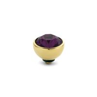 Melano Twisted Basic CZ Steentje Aubergine | Goud