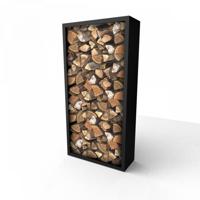 Geroba Geroba houtopslag Beltza S5 1000x385x2000mm - zwart Geroba Geroba houtopslag Beltza S5 1000x385x2000mm - zwart