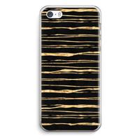 Gouden strepen: iPhone 5 / 5S / SE Transparant Hoesje