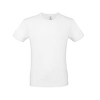 Wit basic t-shirt met ronde hals voor heren van katoen 2XL (56)  - - thumbnail