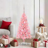 VidaXL Kerstboom met 150 led met standaard roze 120 cm pvc