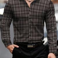 Bon&Bon Homme Men's Plaid Print Long Sleeve Shirt - Pink Regular Fit Multicolor-3 / XL