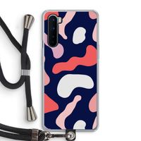 Memphis Shapes Pink: OnePlus Nord Transparant Hoesje met koord