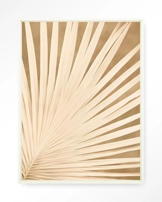 Urban Cotton Wandkleed 'Beleaf' 110 x 145cm in Floating Frame - off white