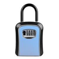 Auto wachtwoord lock opbergdoos veiligheid Box Hook installatie-Gratis veiligheid box (blauw)