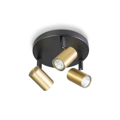 ETH 3-lichts opbouwspotThe Common zwart met goud - 05-SP2338-3004
