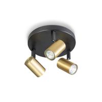 ETH 3-lichts opbouwspotThe Common zwart met goud - 05-SP2338-3004