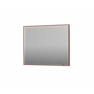 Spiegel INK SP19 100x4x80 cm incl. direct LED-Verlichting Rondom en Spiegelverwarming Geborsteld Koper