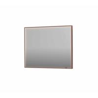 Spiegel INK SP19 100x4x80 cm incl. direct LED-Verlichting Rondom en Spiegelverwarming Geborsteld Koper