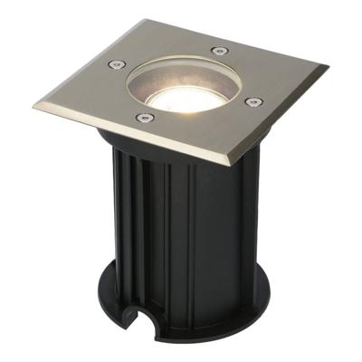 Ramsay LED Grondspot Vierkant - Dimbaar - GU10 - 6500K daglicht wit - 4 Watt 345 Lumen - Tuinspot - RVS - IP67 waterdicht - Overrijdbaar voor de Oprit, Tuin en Terras