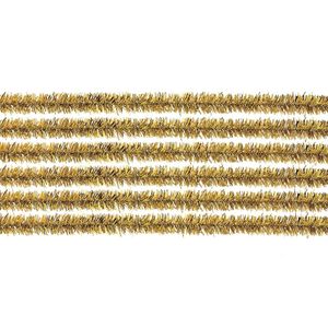 Chenilledraad - 10x - goud - 50 cm - hobby/knutsel materialen