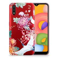 Samsung Galaxy A01 | TPU Hoesje | Bird Flowers