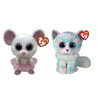 Ty - Knuffel - Beanie Boo's - Nina Mouse & Opal Cat