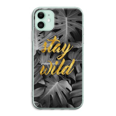 Stay wild: iPhone 11 Transparant Hoesje