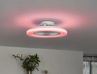 Plafondventilator wit Ø48,5 cm met dimbare RGB LED en afstandsbediening | QAZQA | QAZQA | QAZQA | QAZQA