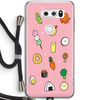 Happy bento friends: LG V30 Transparant Hoesje met koord