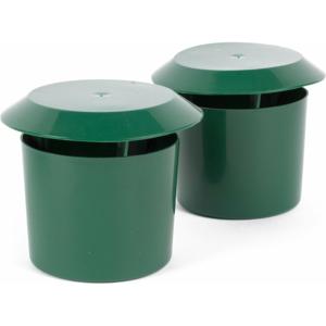Slakkenval - 2x - onzichtbaar - groen - kunststof - slakkenvallen tuin