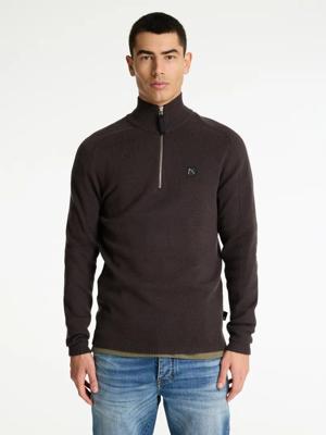 Chasin Oscar Half Zip E73 - Dark.brown
