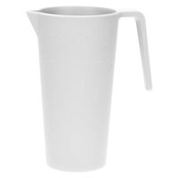 Schenkkan/waterkan - wit - 1500 ML - melamine - D10 x H21 cm