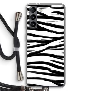 Zebra pattern: Samsung Galaxy S21 Transparant Hoesje met koord