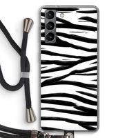 Zebra pattern: Samsung Galaxy S21 Transparant Hoesje met koord
