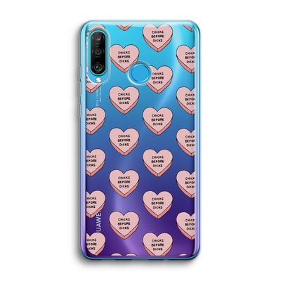 Chicks before dicks: Huawei P30 Lite Transparant Hoesje