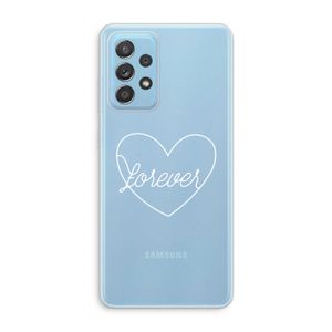 Forever heart pastel: Samsung Galaxy A73 Transparant Hoesje